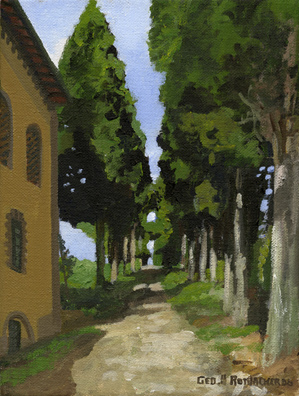 George H. Rothacker - Tuscany – Cypress Path
