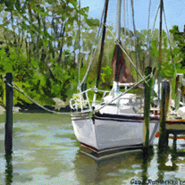 George H. Rothacker - Sailboat from Timson's Dock