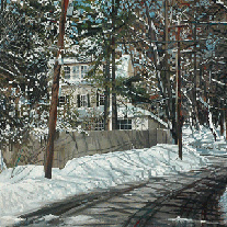 George H. Rothacker - Main Line - Snowfall on Radnor Chester Road